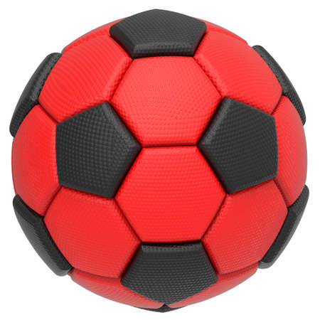 Realistic soccer ball or football ball closeup image. 3D illustration. 3D CG. High resolution.の写真素材