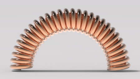 Coil springs. 3D illustration. 3D CG.