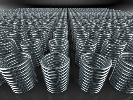 Coil springs. 3D illustration. 3D CG.の写真素材