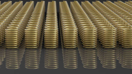 Coil springs. 3D illustration. 3D CG.の写真素材