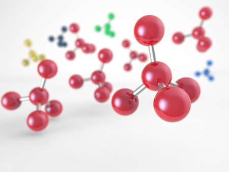 Molecular structure. Atom. 3D illustration. 3D CG.の写真素材