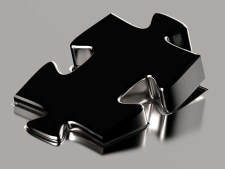 Puzzle. 3D illustration. 3D CG.の写真素材