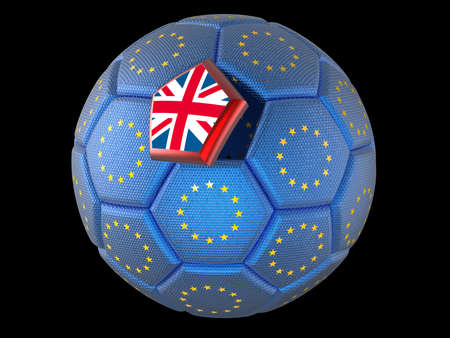 Soccer Ball. 3D illustration. 3D CG. High resolution.の写真素材