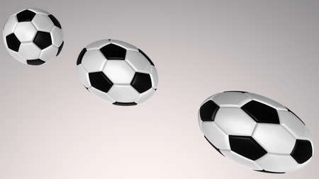 Soccer Ball. 3D illustration. 3D CG. High resolution.の写真素材