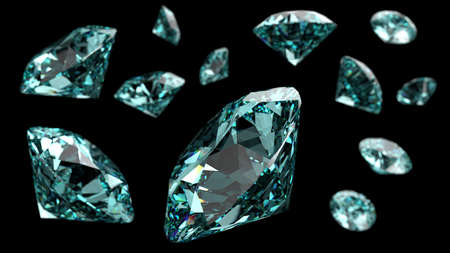 Diamonds. 3D illustration. 3D CG.