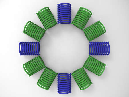 Coil springs. 3D illustration. 3D CG.の写真素材