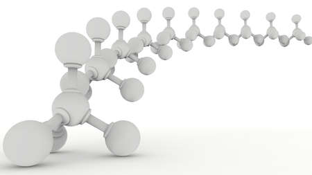 Molecular structure. Atom. 3D illustration. 3D CG.の写真素材