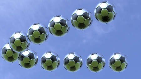 Soccer Ball. 3D illustration. 3D CG. High resolution.の写真素材
