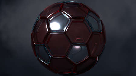 Soccer Ball. 3D illustration. 3D CG. High resolution.の写真素材