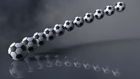 Soccer Ball. 3D illustration. 3D CG. High resolution.の写真素材