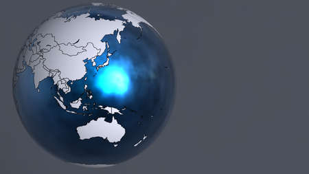 Earth planet for background. 3D illustration. 3D CG. High resolution.の写真素材