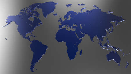 3D World Map. 3D illustration. 3D CG. High resolution.