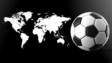 Soccer Ball. 3D illustration. 3D CG. High resolution.の写真素材