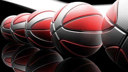 Basketball Design Background. 3D illustration. 3D rendering.の写真素材