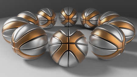 Basketball Design Background. 3D illustration. 3D rendering.の写真素材