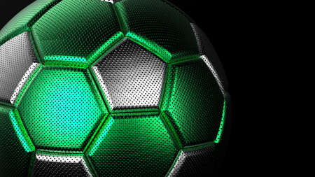 Soccer Ball. 3D illustration. 3D CG. High Resolution.の写真素材