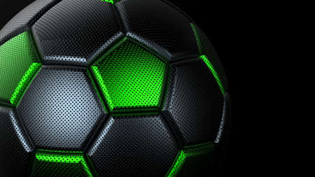 Soccer Ball. 3D illustration. 3D CG. High Resolution.の写真素材