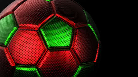 Soccer Ball. 3D illustration. 3D CG. High Resolution.の写真素材