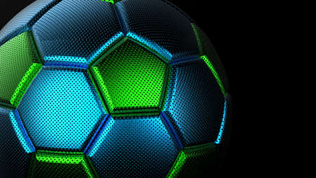 Soccer Ball. 3D illustration. 3D CG. High Resolution.の写真素材