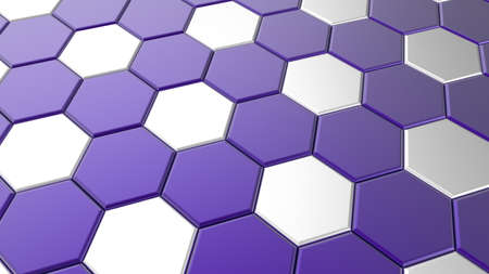 Hexagon and Pentagon Pattern. 3D illustration. 3D CG. High resolution.の写真素材