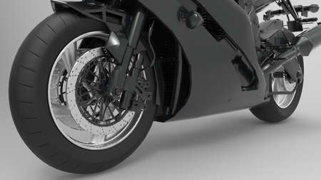 No Brand Motorcycle Motorbike Vehicle Concept. 3D illustration. 3D CG. High resolution.