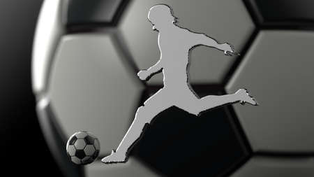 Soccer Ball. 3D illustration. 3D CG. High resolution.の写真素材