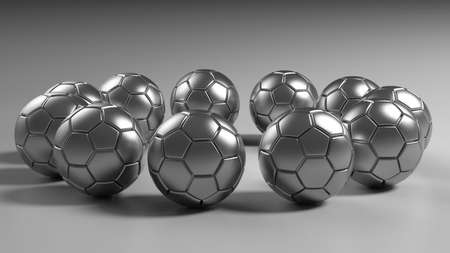 Soccer Ball. 3D illustration. 3D CG. High resolution.の写真素材