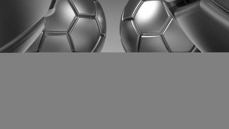 Soccer Ball. 3D illustration. 3D CG. High resolution.の写真素材