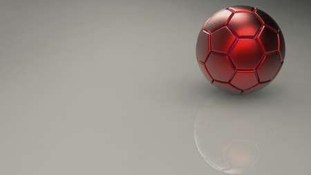 Soccer Ball. 3D illustration. 3D CG. High resolution.の写真素材