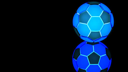 Soccer Ball. 3D illustration. 3D CG. High resolution.の写真素材