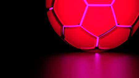 Soccer Ball. 3D illustration. 3D CG. High resolution.の写真素材