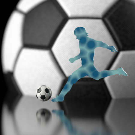 Soccer Ball. 3D illustration. 3D CG. High resolution.の写真素材