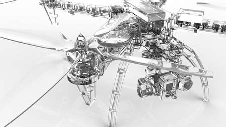 Drone. 3D illustration. 3D CG. High resolution.