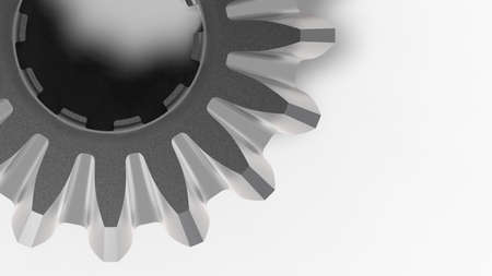 Bevel Gear. 3D rendering. 3D illustration. High resolution.の写真素材