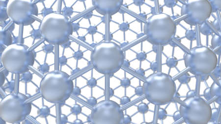 Abstract vector mesh spheres. 3D illustration. 3D CG. High resolution.