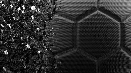 Soccer Ball. 3D illustration. 3D CG. High resolution.の写真素材