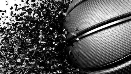 Basketball with Particles. 3D CG. 3D illustration. 3D high quality rendering.の写真素材