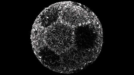 Soccer ball with Particles. 3D illustration. 3D high quality rendering.