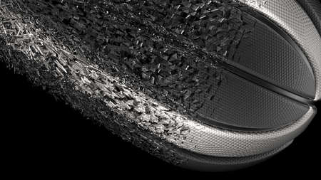 Basketball with Particles. 3D CG. 3D illustration. 3D high quality rendering.の写真素材