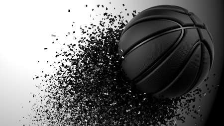 Basketball with Particles. 3D CG. 3D illustration. 3D high quality rendering.の写真素材