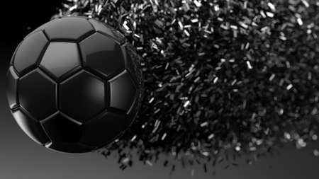 Soccer ball with Particles. 3D illustration. 3D high quality rendering.の写真素材