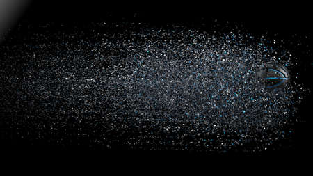 Basketball with Particles. 3D illustration. 3D high quality rendering.