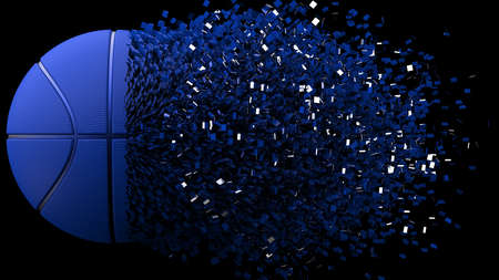 Basketball with Particles. 3D illustration. 3D high quality rendering.の写真素材