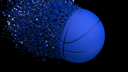 Basketball with Particles. 3D illustration. 3D high quality rendering.の写真素材