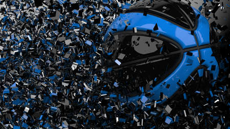 Basketball with Particles. 3D CG. 3D illustration. 3D high quality rendering.の写真素材