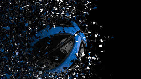 Basketball with Particles. 3D CG. 3D illustration. 3D high quality rendering.