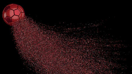 Soccer ball with Particles. 3D illustration. 3D high quality rendering.