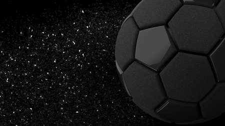 Soccer ball with Particles. 3D illustration. 3D high quality rendering.