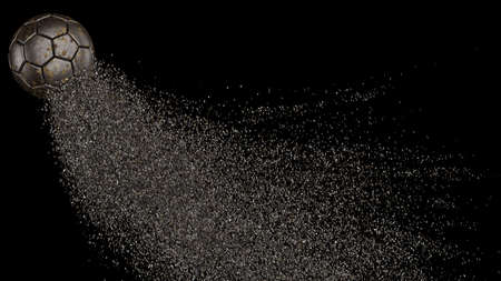 Soccer ball with Particles. 3D illustration. 3D high quality rendering.