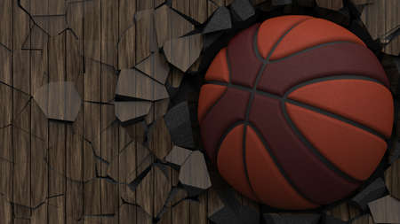 Basketball with Particles. 3D CG. 3D illustration. 3D high quality rendering.の写真素材